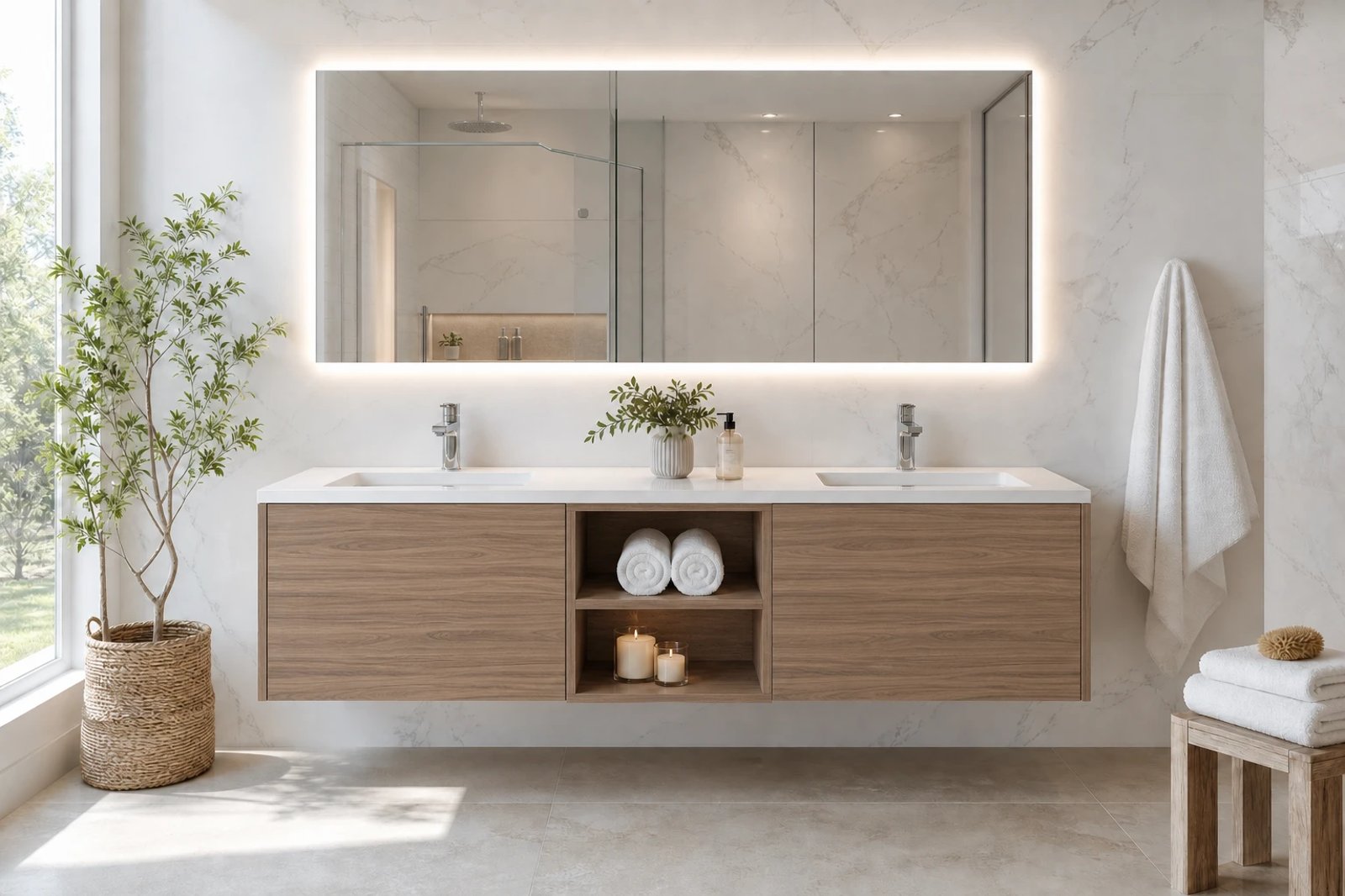 Menfi Full Overlay Floating Vanity M505