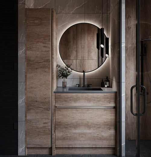 Trapani Inset Standing Linen Closet M306